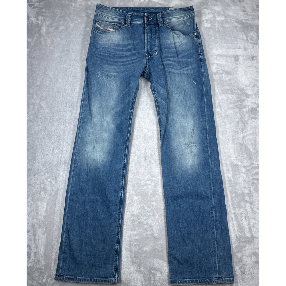 DIESEL LARKEE Straight Jeans Mens 29x30 (31x30) Distressed Button Fly Fade 0850U